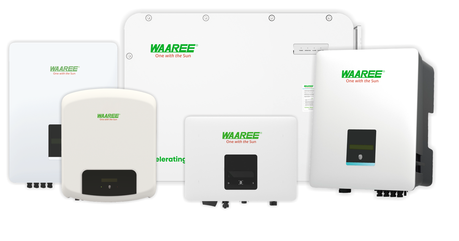 Waaree on-grid inverter range, single and three phase